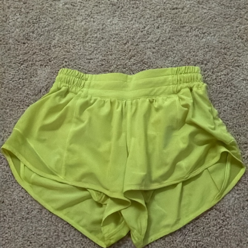 Lululemon Athletica Vibrant Yellow Athletic Shorts
